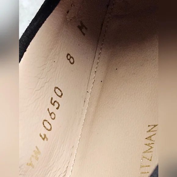 Stuart Weitzman Black Suede Loafers YW 40650 Size 8 - Picture 9 of 9